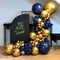 Navy Blue Balloons Arch Garland Kit 119pcs Chrome Gold Balloons for Wedding Graduation Birthday Party Decor